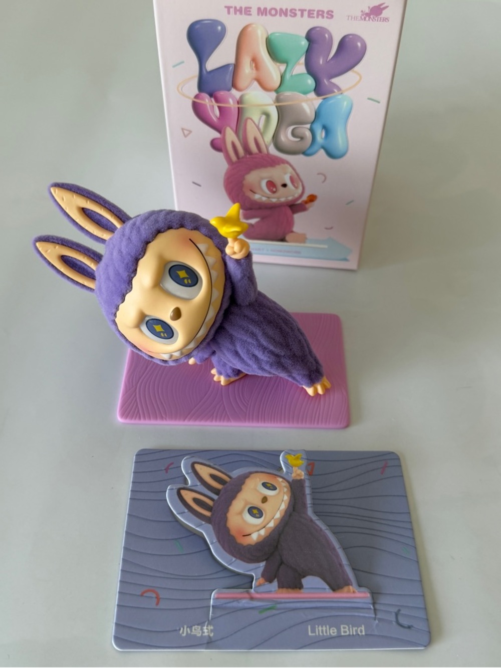 Pop Mart X THE MONSTERS Labubu: Lazy Yoga series Little Bird